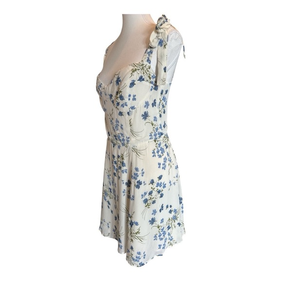 Reformation Niara Floral Print Mini Dress Clarity 10 Romantic Whimsical Garden - Picture 5 of 9